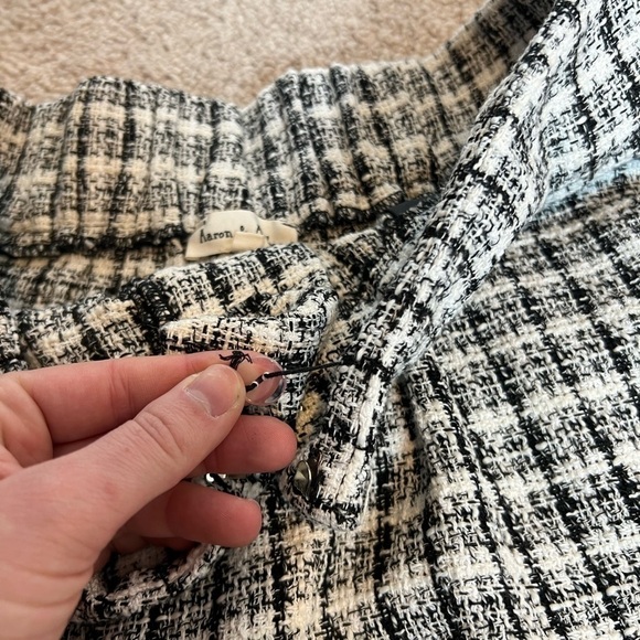 AARON & Amber Women’s Black and White High Waisted Shorts Size Large - Picture 5 of 9